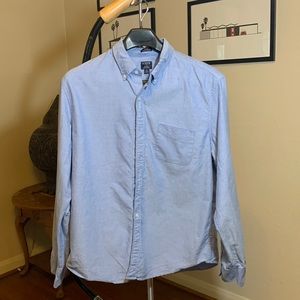 J. Crew Blue Flex Oxford Long Sleeve Button Down Slim Fit XL Untucked